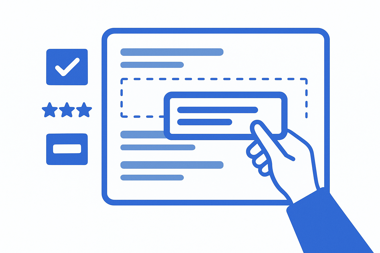 Drag and drop survey builder interface