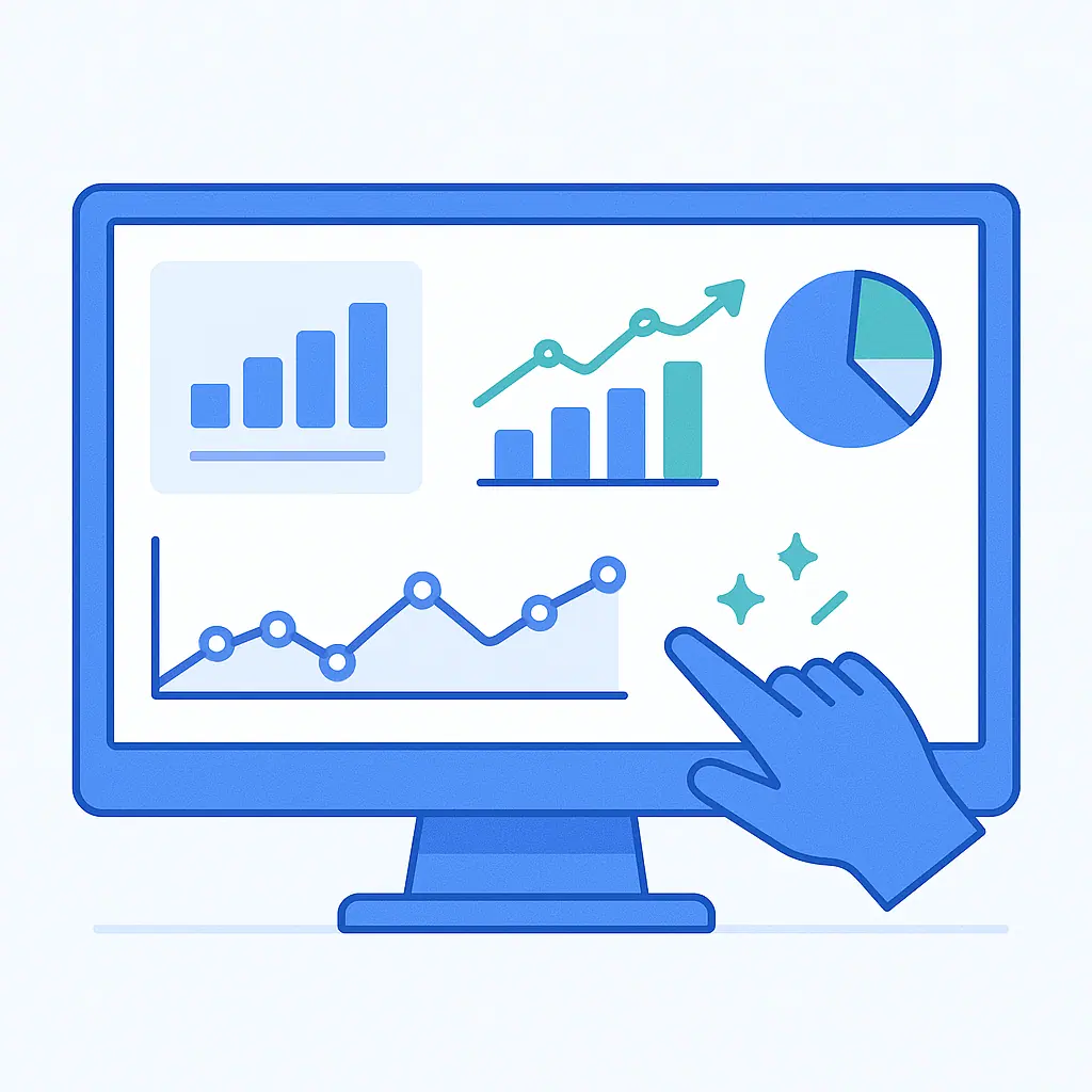 Real-time analytics dashboard with charts and data visualization